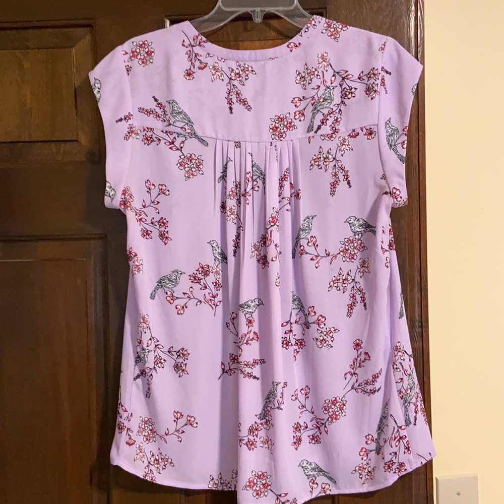 Daniel Rainn Women’s Purple Floral Blouse - Picture 3 of 3